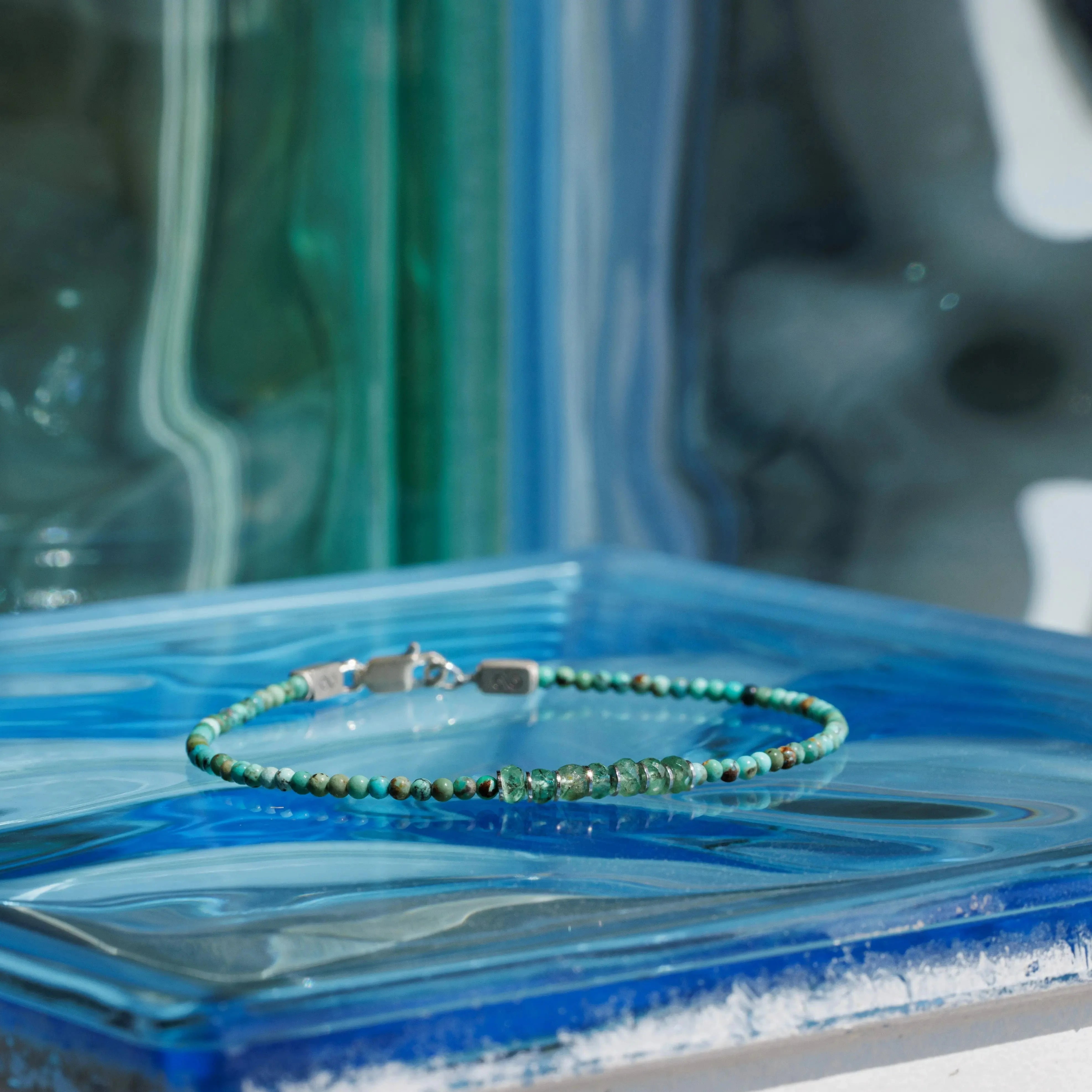 TURQUOISE - EMERALD BRACELET IV (2-4MM)