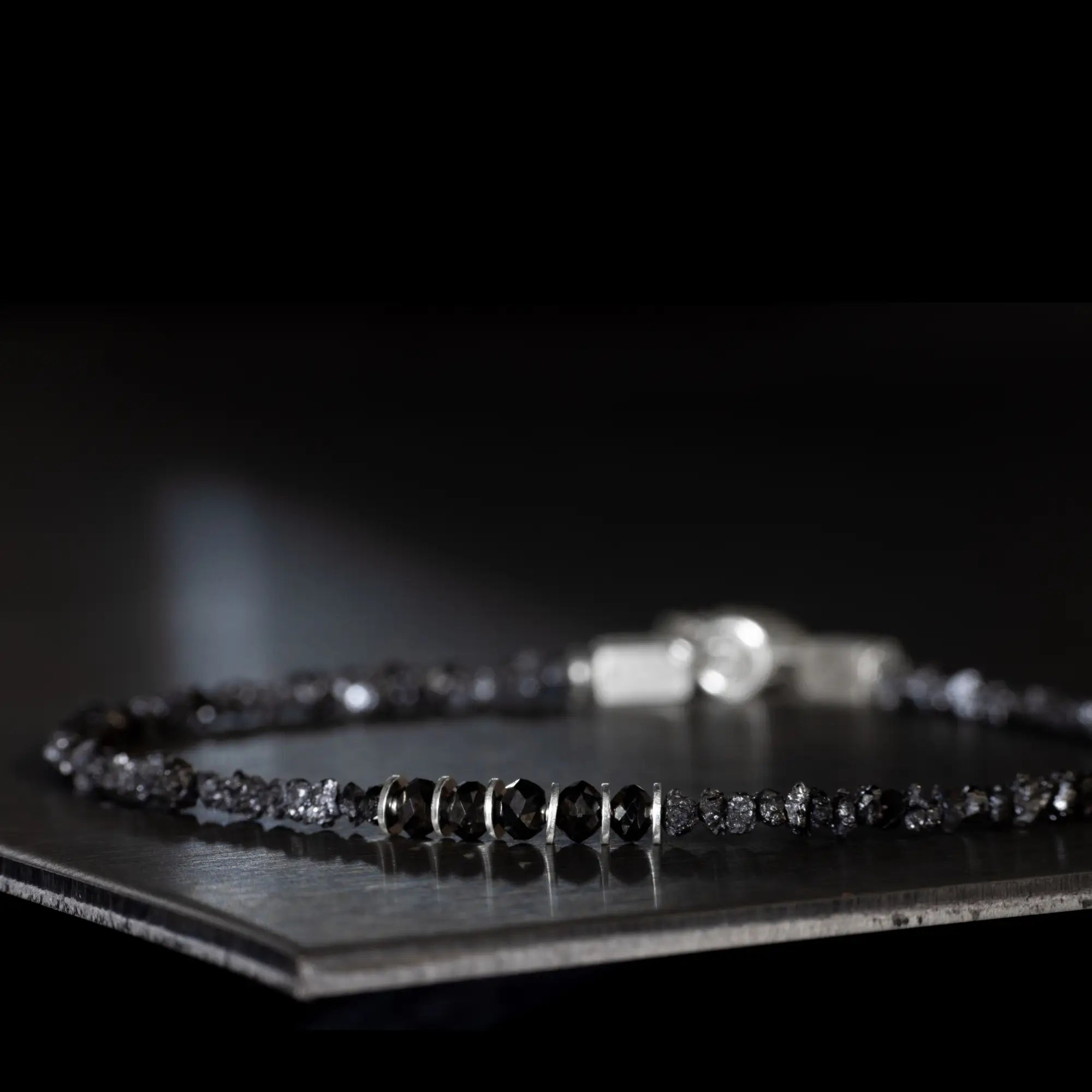RAW BLACK DIAMOND BRACELET IV (2-3MM)