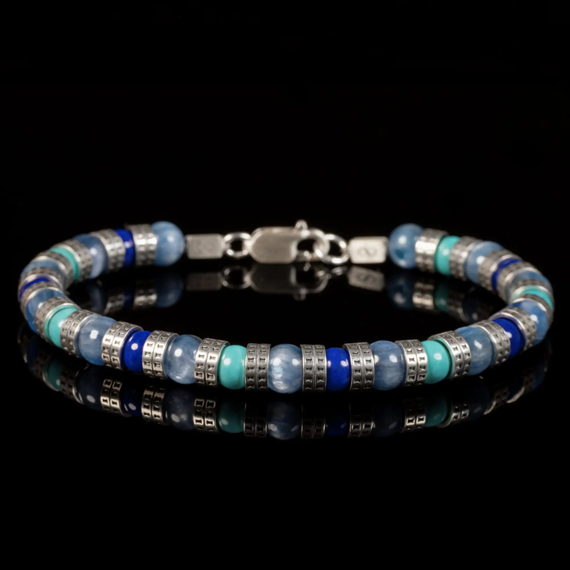 ARMORED MIXED BLUE BRACELET IX (6MM)
