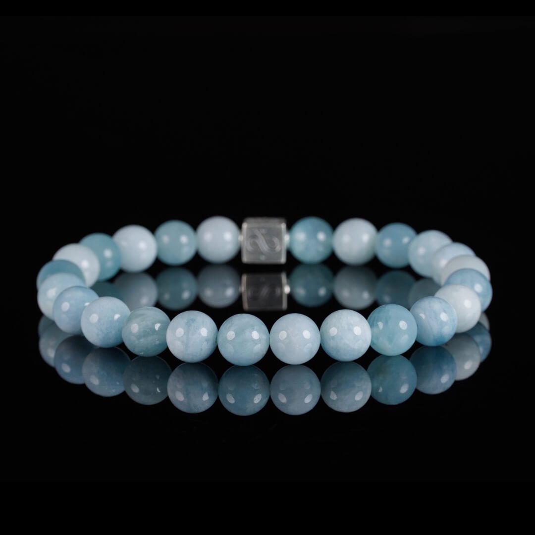 MULTITONED BLUE AQUAMARINE BRACELET XV (8MM)