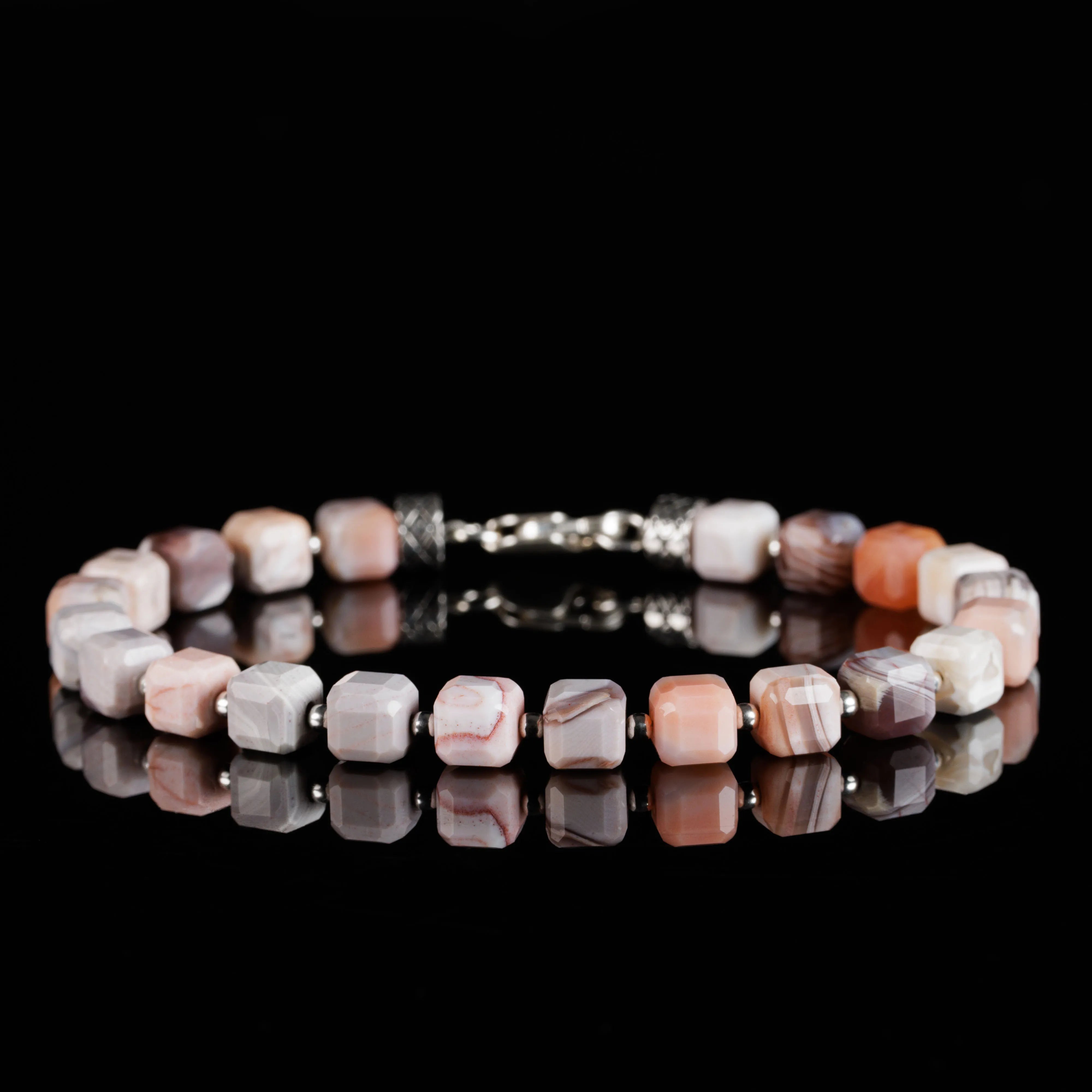PINK BOTSWANA AGATE BRACELET I (6MM)