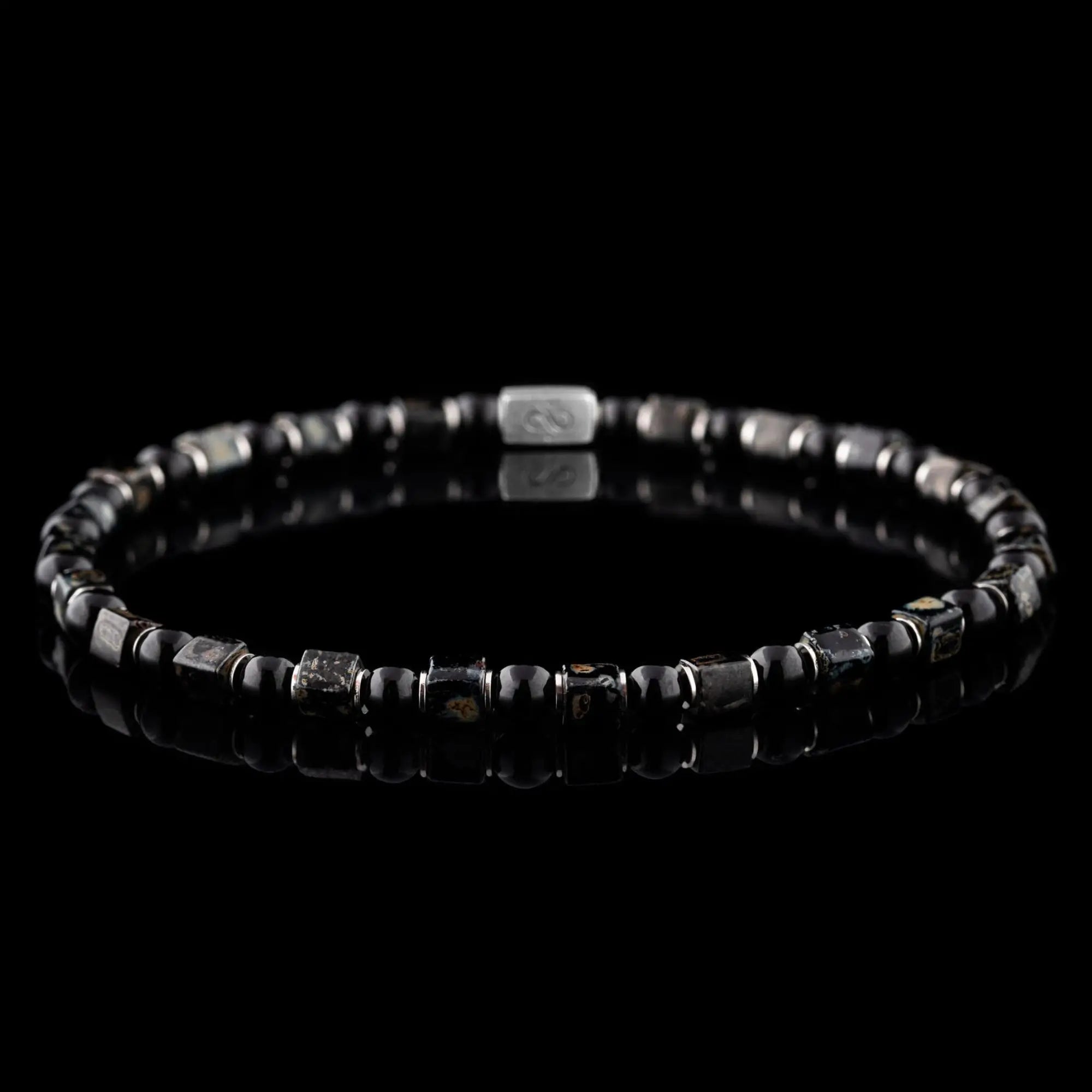 BLACK TOURMALINE - CUBE BRACELET IV (4MM)