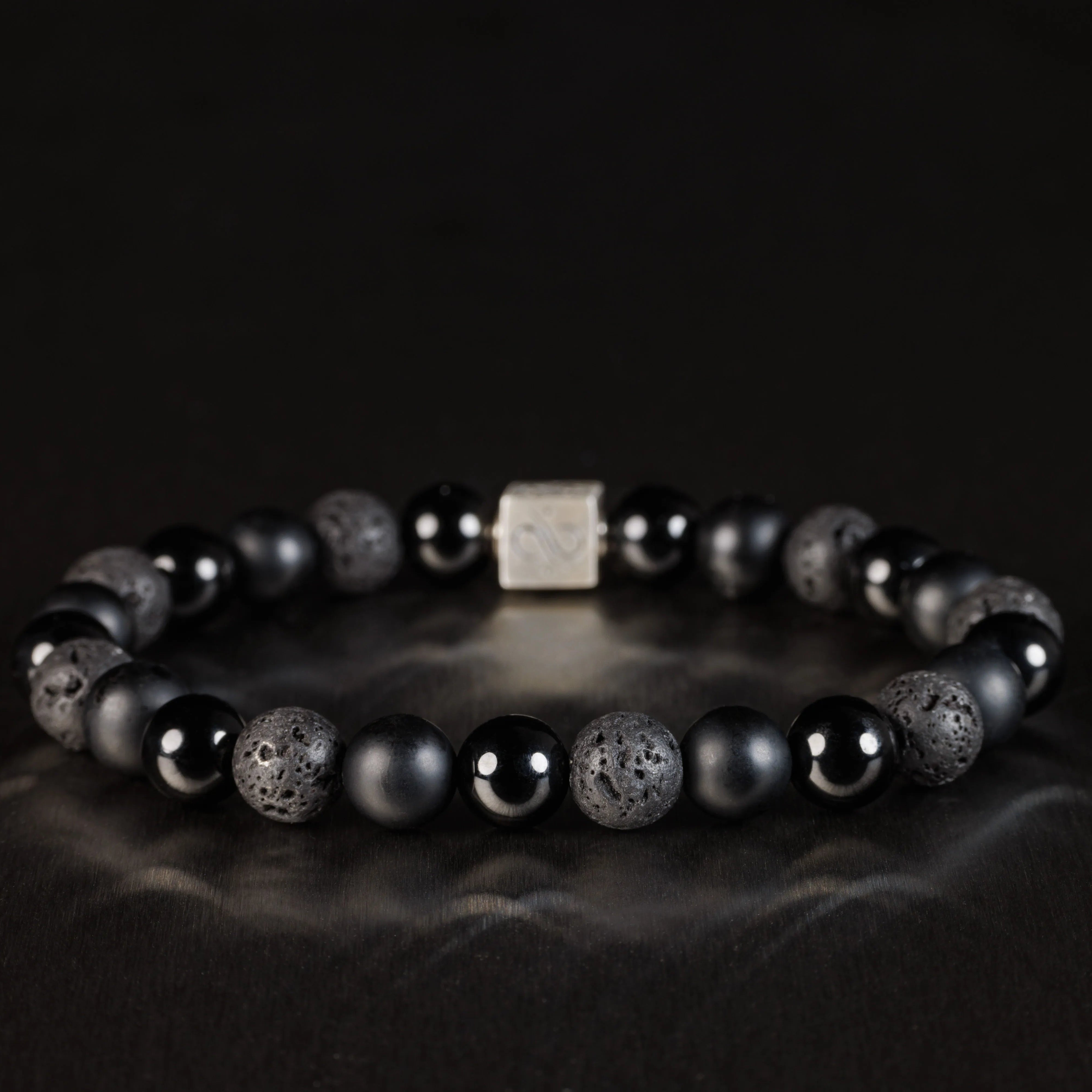 BLACK MIXED BRACELET II (8MM)