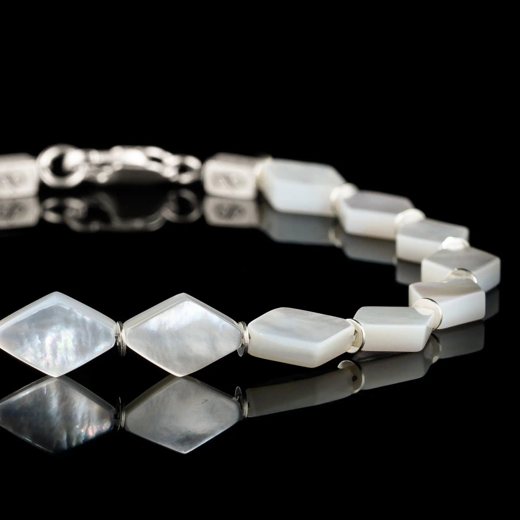 SILVER LIP OYSTER BRACELET I (10X7MM)