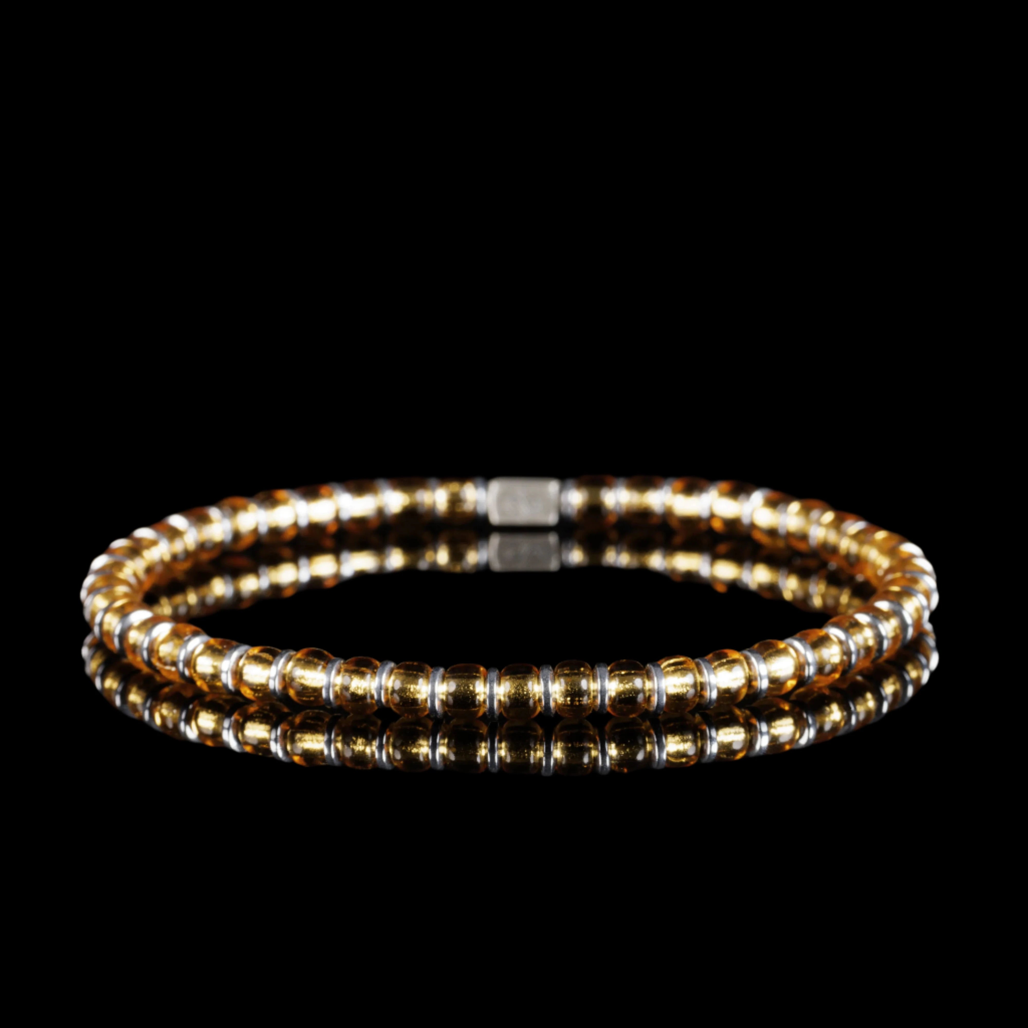 HEMATITE - GOLD BRACELET I (4MM)