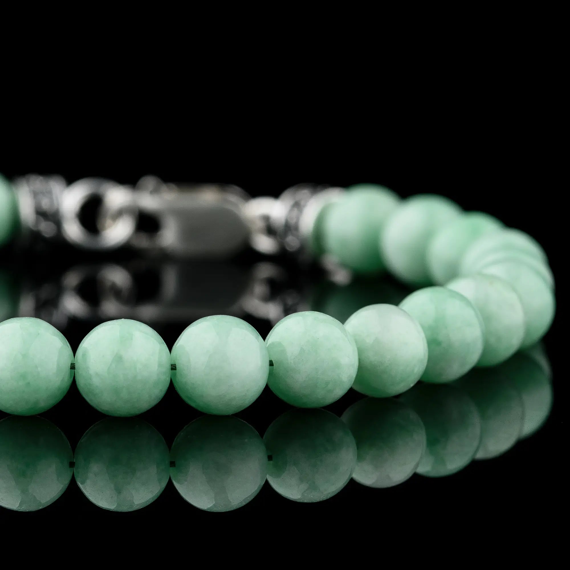 BURMESE MINT GREEN JADE BRACELET XIX (7MM)