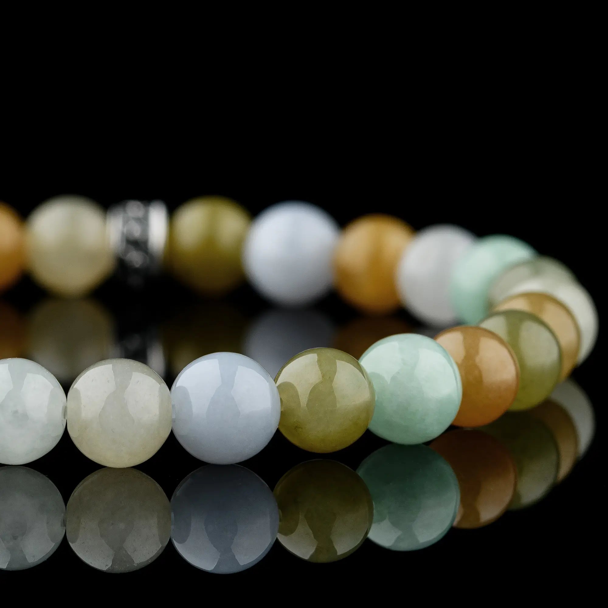 BURMESE MULTICOLOR JADE BRACELET XVI (7-7.5MM)
