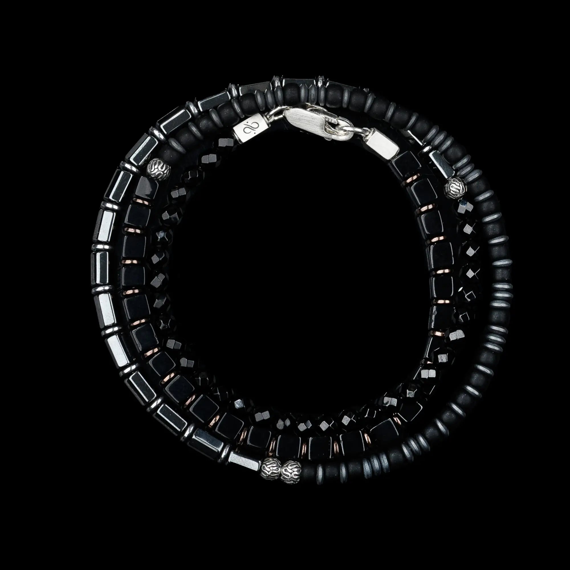 BLACK WRAP BRACELET I (4MM)