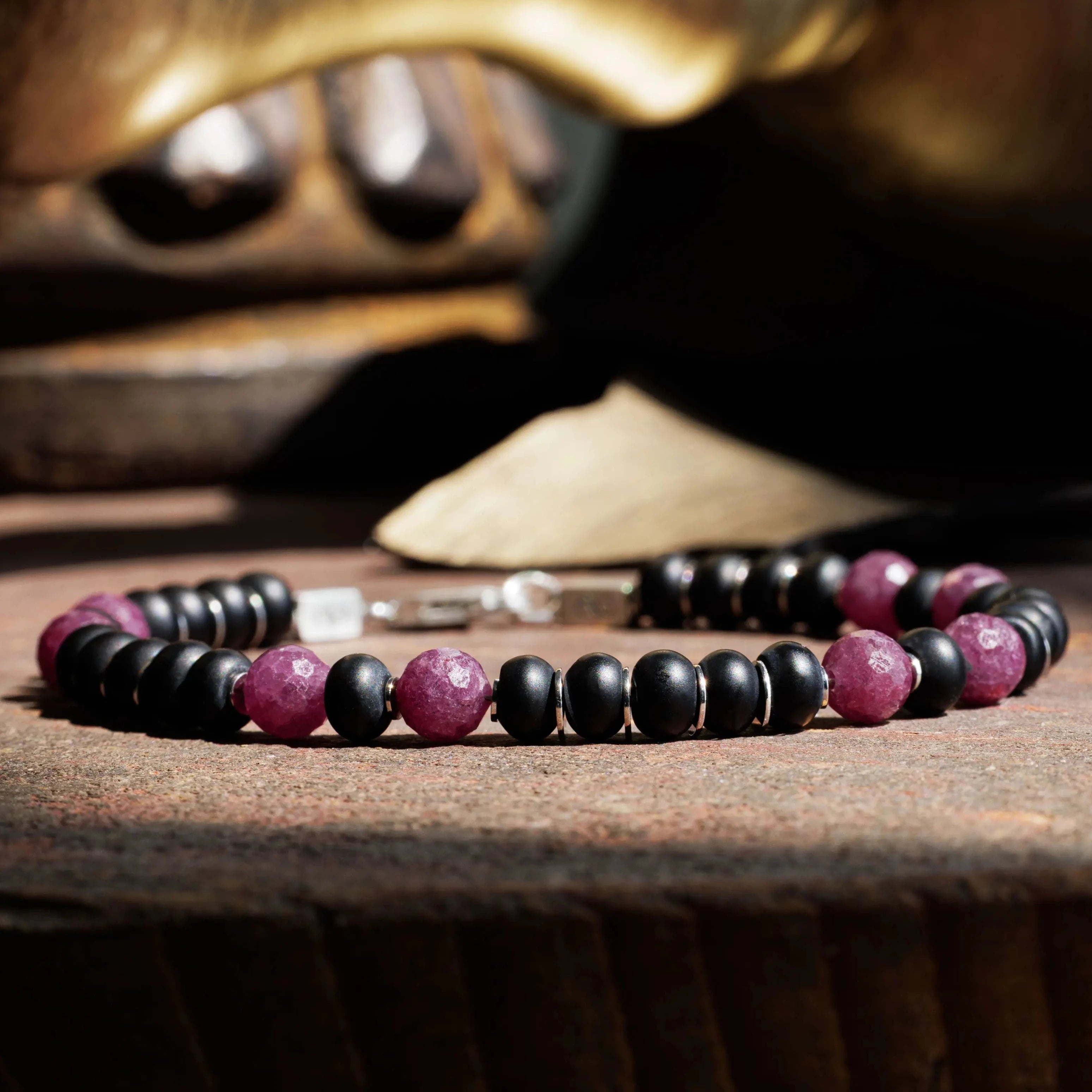 RUBY - BLACK ONYX BRACELET II (6MM)