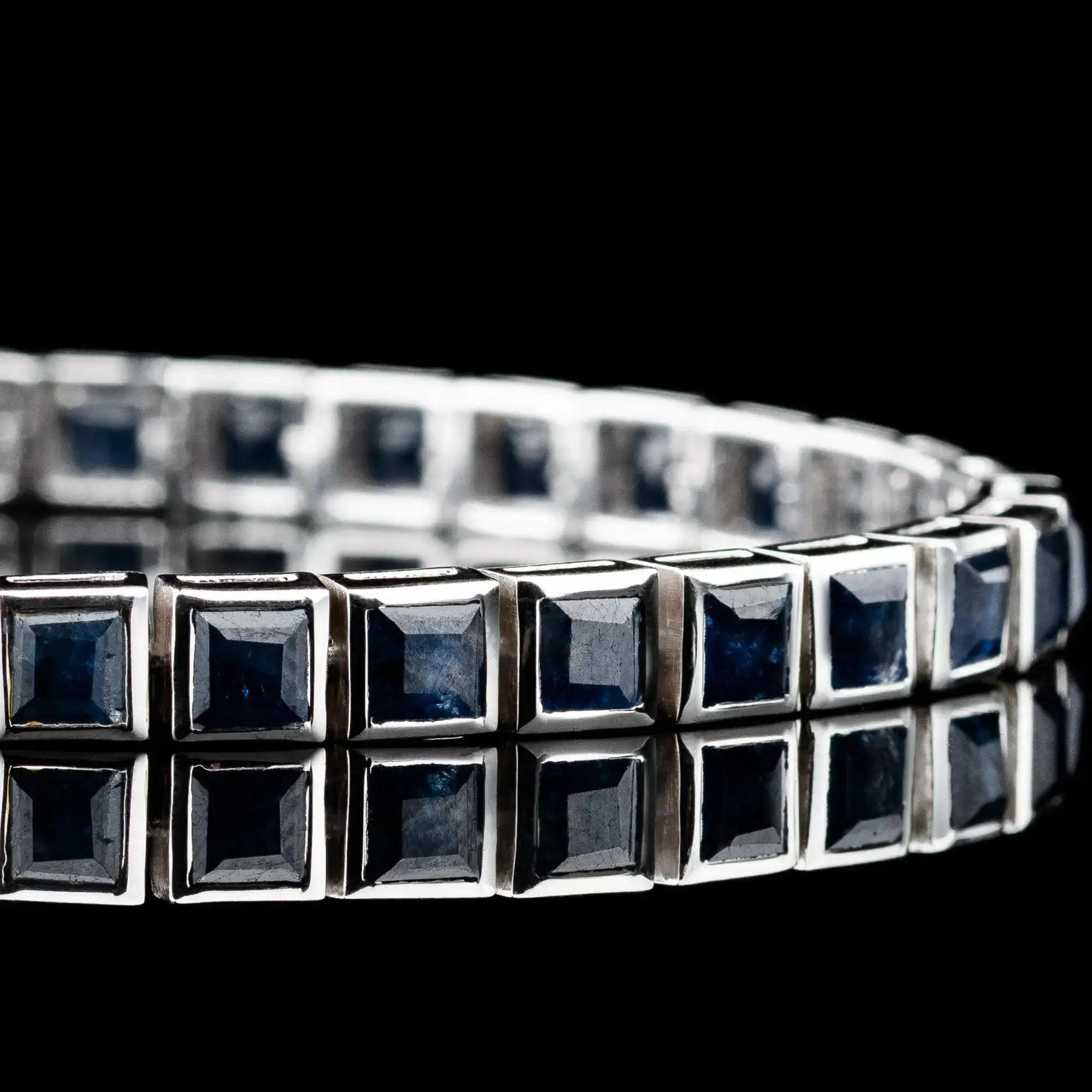 BLUE SAPPHIRE - SILVER TENNIS BRACELET II