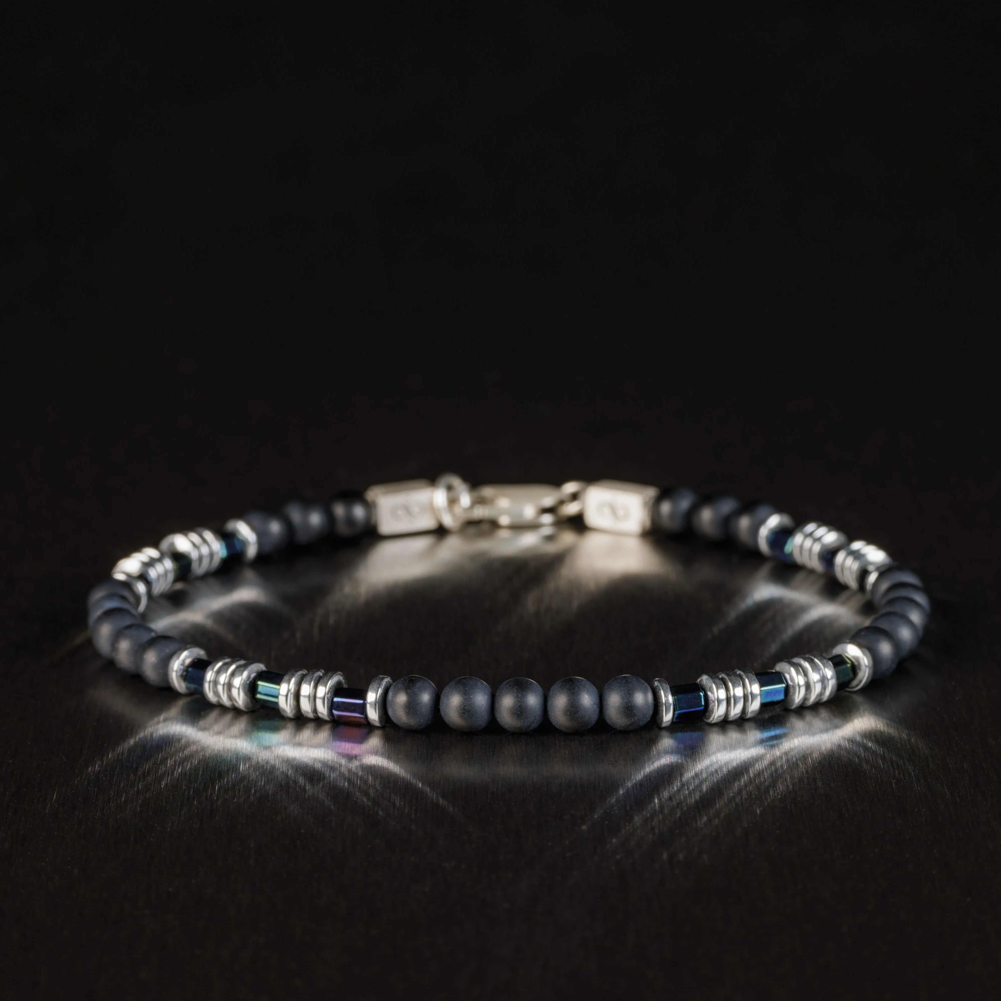 BLACK AGATE BRACELET VII (4MM)