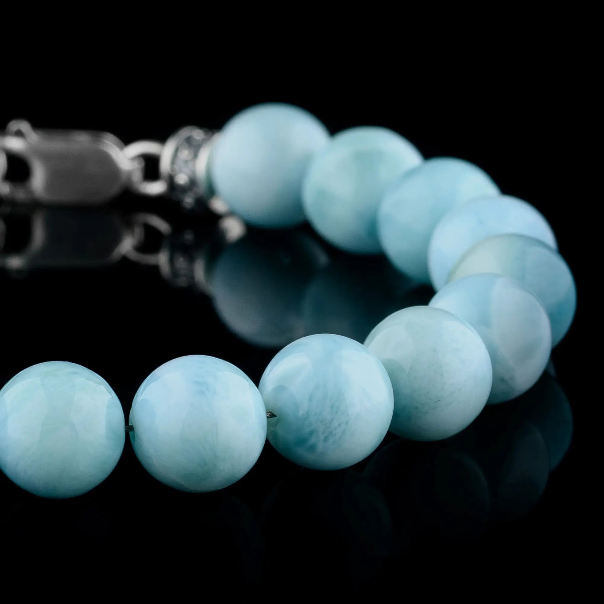 BLUE LARIMAR BRACELET III (10MM)
