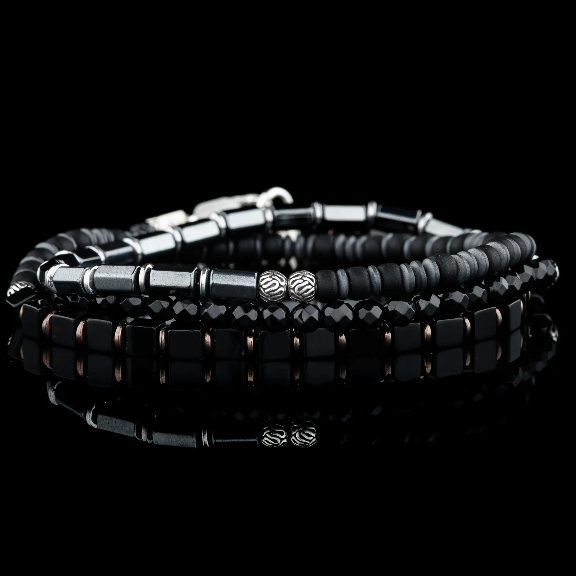 BLACK WRAP BRACELET I (4MM)