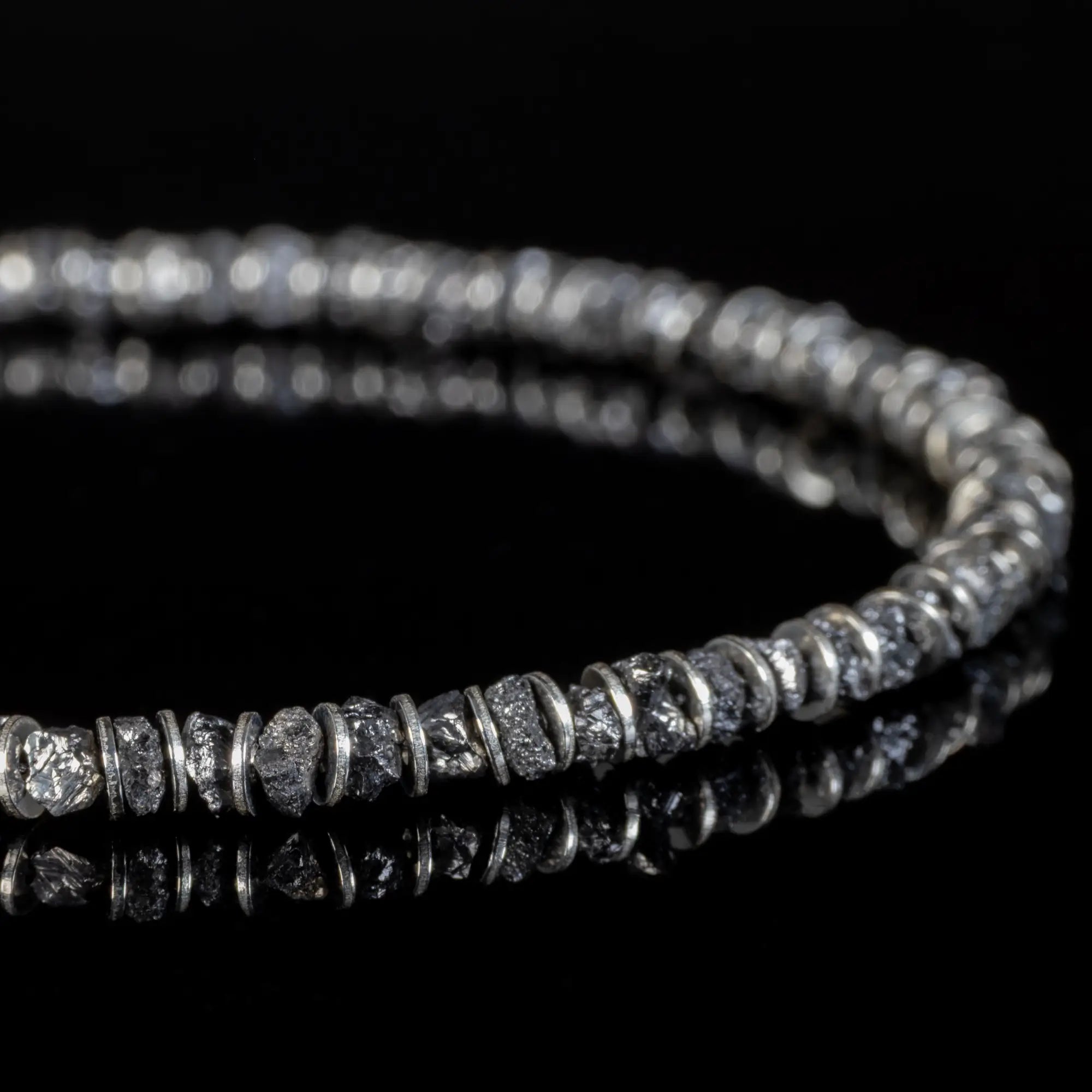 RAW BLACK DIAMOND BRACELET III (2-2.5MM)