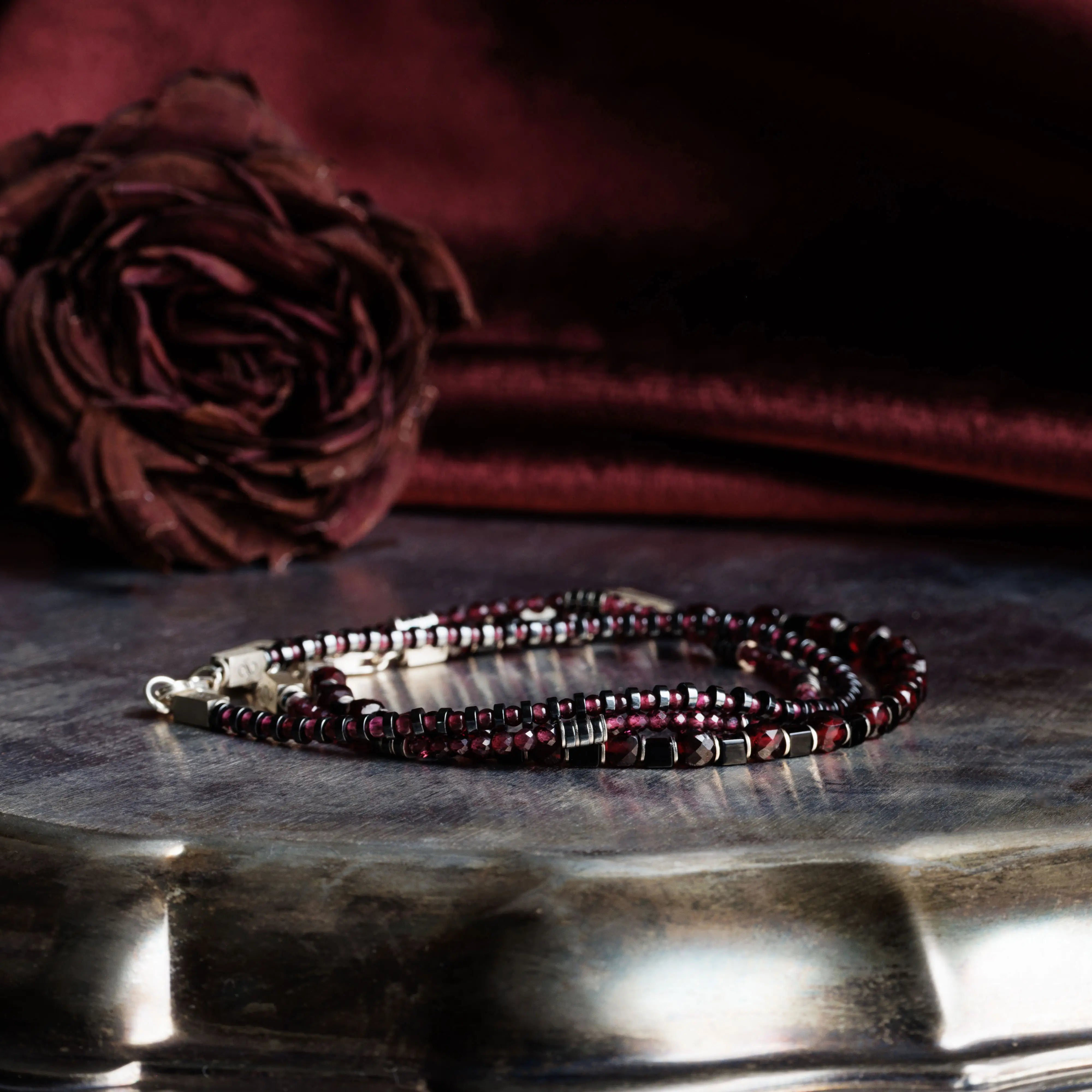 RED GARNET BRACELET XII (2MM)