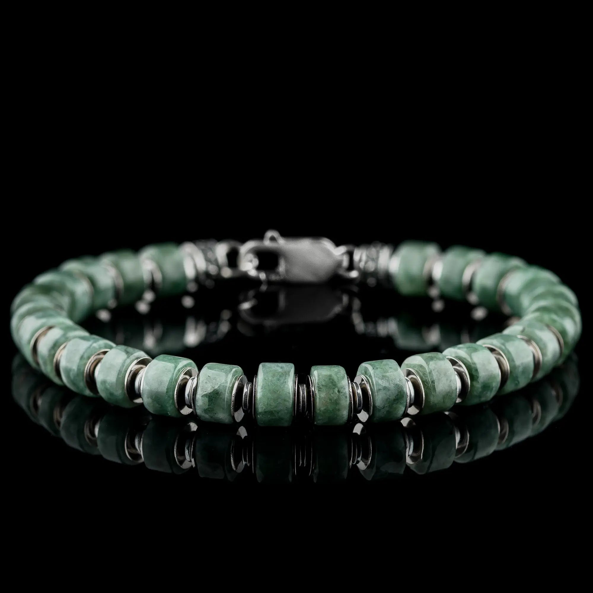 BURMESE GREEN JADE BRACELET XXI (7.5-8MM)