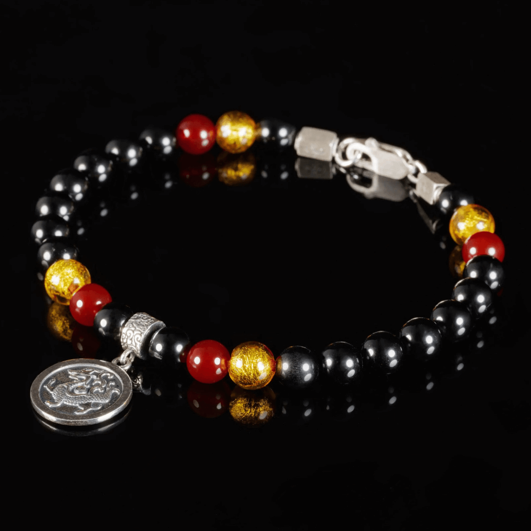 BLACK TOURMALINE - DRAGON BRACELET I (6MM)