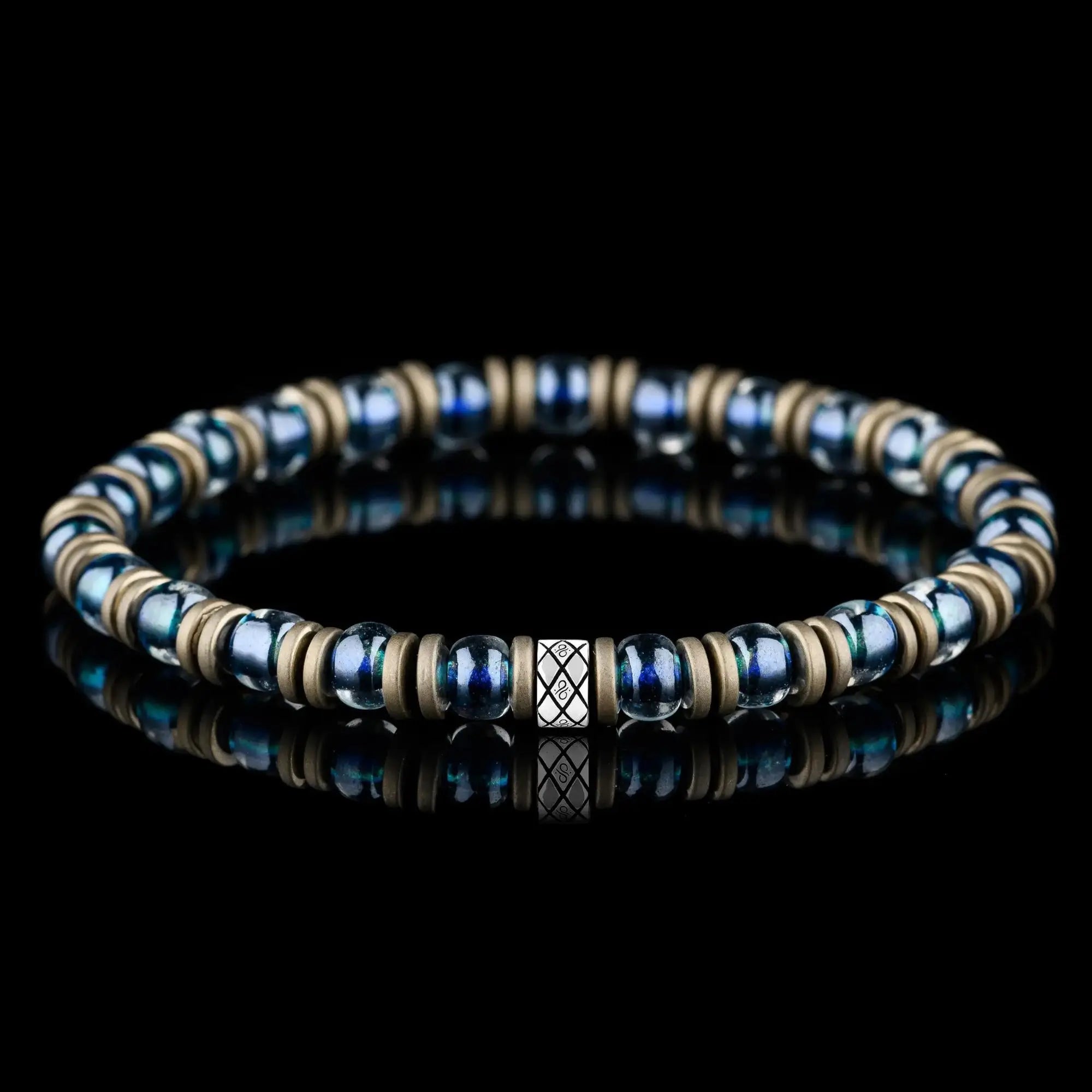 HEMATITE BRONZE - BLUE BRACELET I (6MM)